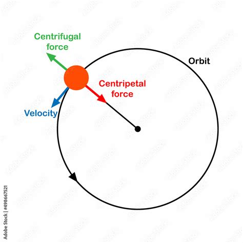 centripetal and centrifugal force diagram Stock Vector | Adobe Stock