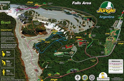 Cataratas Del Iguazu - Map | Argentina brasil, Cataratas del iguazu