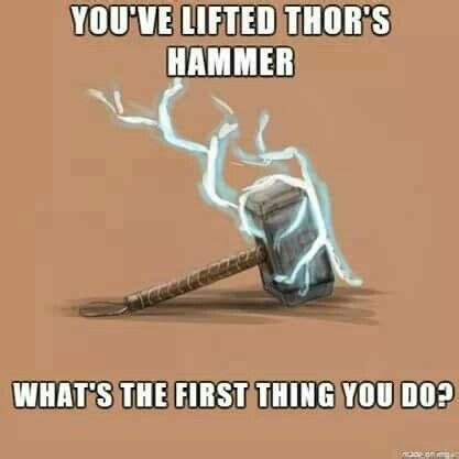 Pin by Dan Russell on D | Thors hammer, Funny memes, Thor