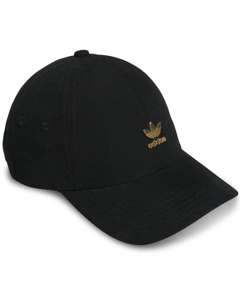 adidas Originals Metallic-logo Relaxed Cap in Black - Lyst