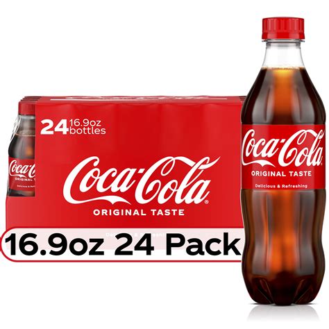 Coca-Cola Original Soda Pop, 16.9 Fluid Ounce, 24 Pack Bottles ...