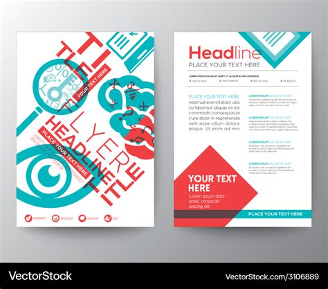 Typography brochure flyer design layout template Vector Image