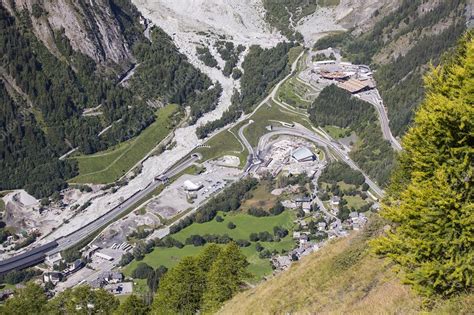 The entrance to the Mont Blanc tunnel - Stock Image - C024/5399 ...