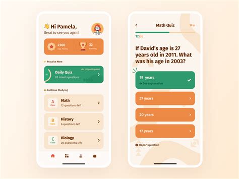 Educational Quiz App - v1 in 2022 | App design layout, App interface ...