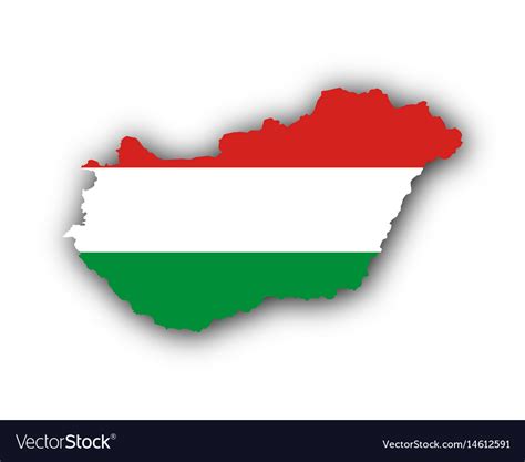 Hungary Flag Map