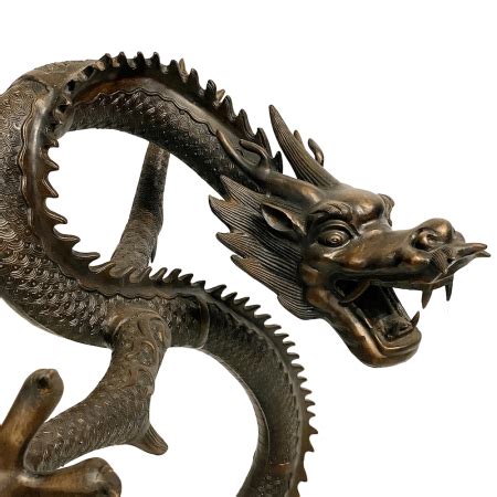 Large Brass Dragon Statue - Just Anthony