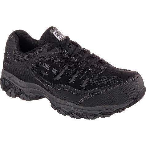 SKECHERS Work Relaxed Fit Cankton Steel Toe Work Athletic Shoe, 77055BKCC