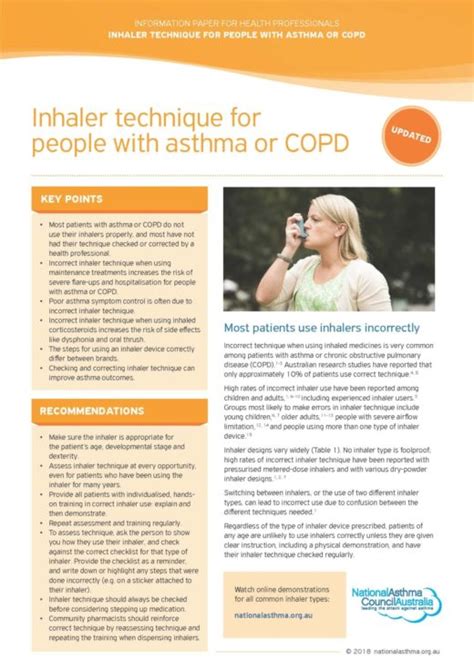 Inhaler Technique for People with Asthma or COPD - National Asthma ...