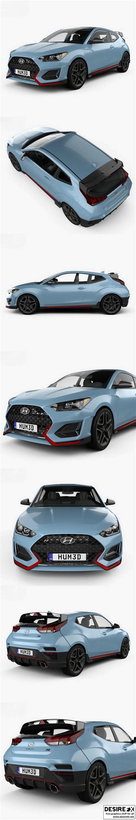 Desire FX 3d models | Hyundai Veloster N 2018 3D Model