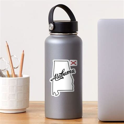 "Alabama State Outline Flag" Sticker for Sale by youokpun | Redbubble