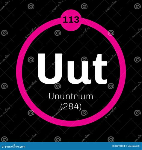 Ununtrium Uut Chemical Element. Ununtrium Sign With Atomic Number ...