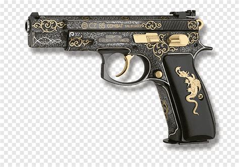 Free download | Black and gold Cz 85 Combat semi-automatic pistol ...