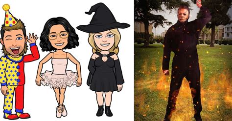 Snapchat's Halloween 2021 Bitmoji Outfits & Lenses Are So Festive