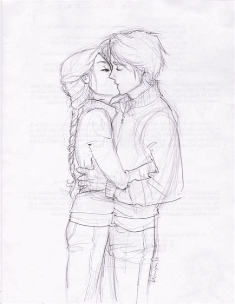 a pencil drawing of two people hugging each other with their arms ...