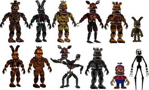 2D animatronics FNaF 4 by FoxyLISOfficial on DeviantArt