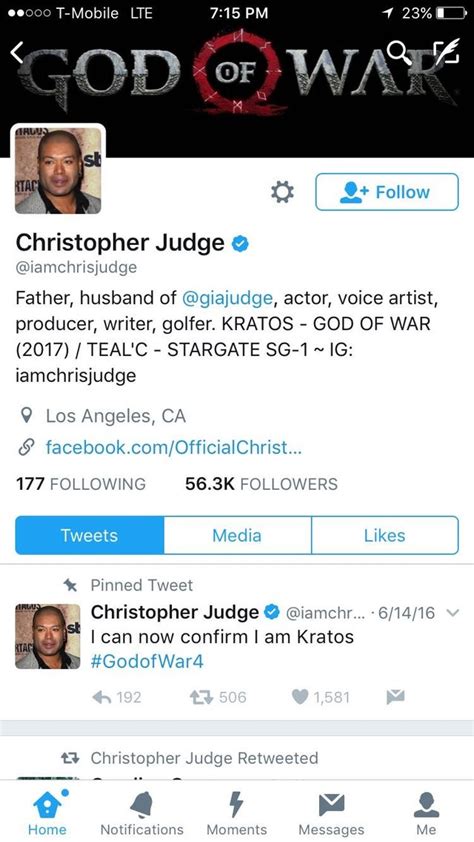 [Image] Kratos Voice Actor lists God of War as a 2017 Game On Twitter : PS4