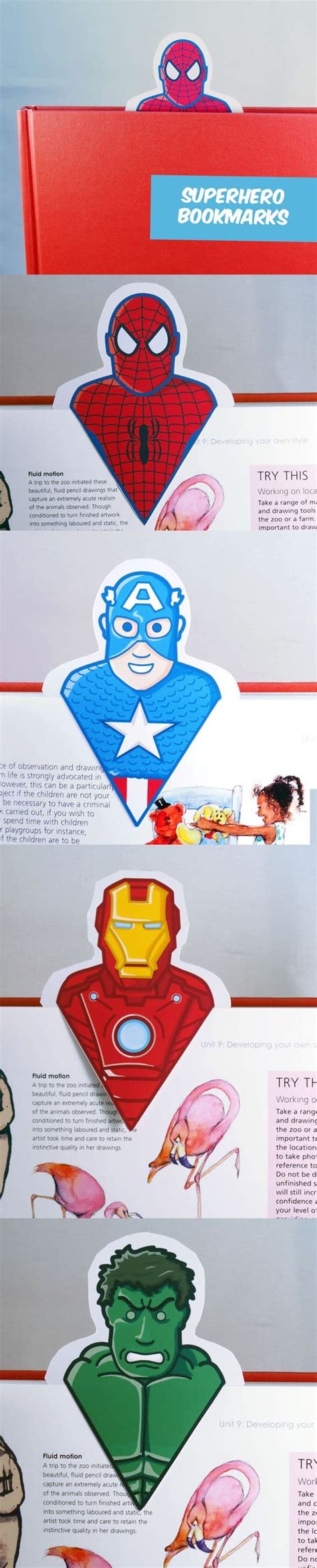 FREE Printable Superhero Bookmarks