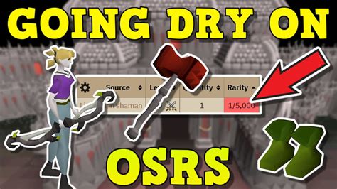 Going Dry On OSRS! Should Drop Rates Be Changed? - YouTube