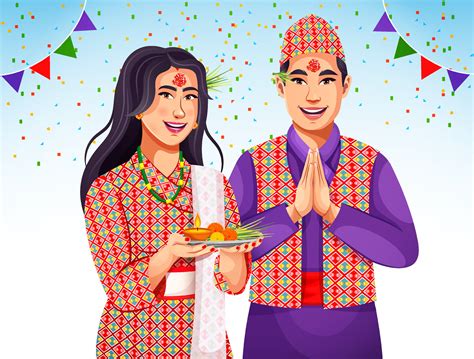 Dashain a popular festival in Nepal celebration stock vector ...