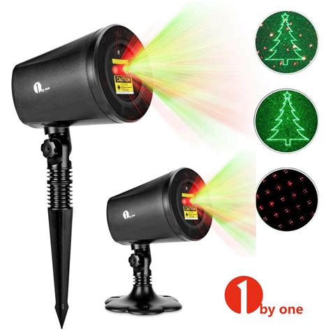 2 Pack 1byone Aluminum Alloy Outdoor Laser Light Projector with Red ...