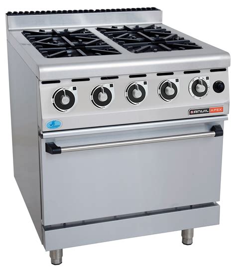 GAS STOVES WITH ELECTRIC OVEN- 4 BURNER – Catro – Catering supplies and ...