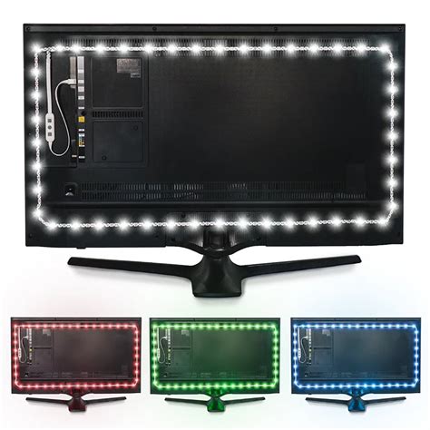 Color Computer Monitor Backlight 15 Color Bias Lighting with Remote 3.3 ...