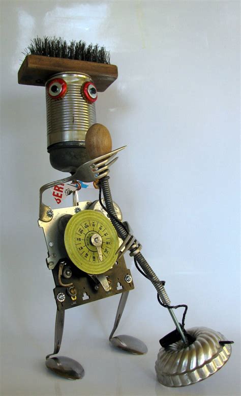 free shipping RECYCLED ROBOT SCULPTURE best American