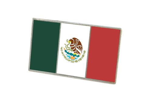 Official Mexican Flag Enamel Lapel Pin