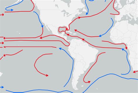 Ocean Currents Map Worksheet