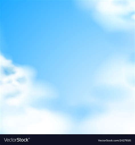 Blue sky white clouds natural backdrop Royalty Free Vector