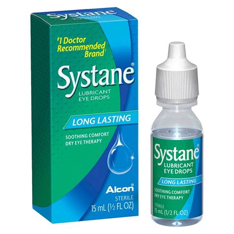 Systane Long Eyes Lubricant Eye Drops for Dry Eyes Symptoms, 15mL, 0.51 ...