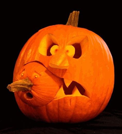 Cool Pumpkins Carving Ideas With Sursprising Pumpkins In Orange Color ...