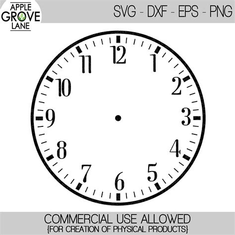 Horloge Svg Clock Face Svg Silhouette Cutting File Clipart Etsy ...