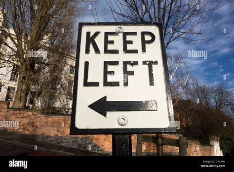 Keep left road sign hi-res stock photography and images - Alamy