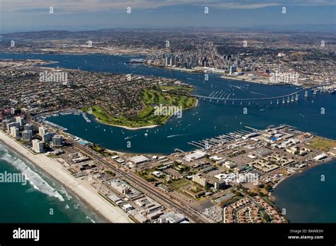 An aerial view of San Diego Bay Stock Photo - Alamy