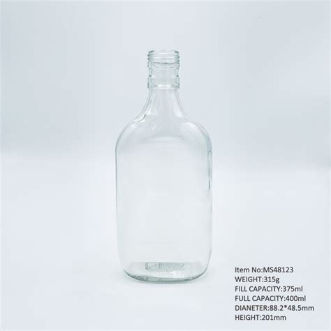 375ml Flat glass bottle Liquor Bottles hot selling small wine bottle