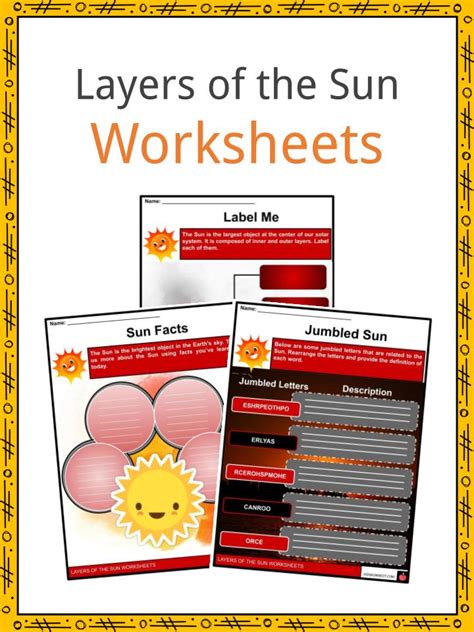 Layers of the Sun Facts, Worksheets & The Sun For Kids