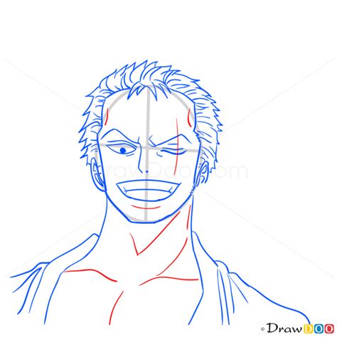 How to Draw Roronoa Zoro Face, One Piece