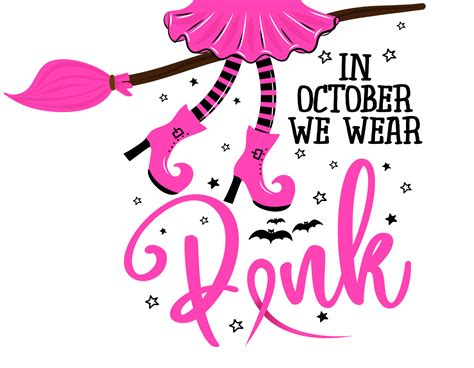 In October we wear Pink Breast Cancer, hand drawn Breast Cancer ...