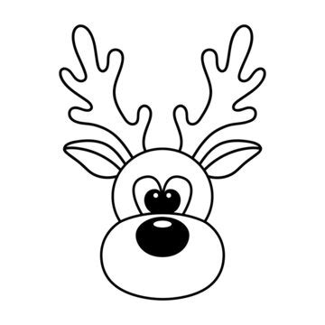 Rudolph Face Template