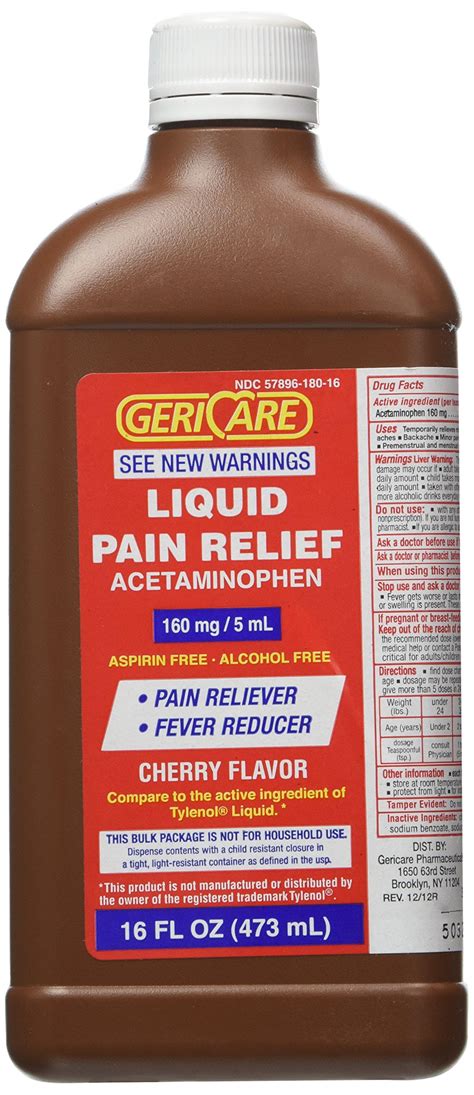 McKesson Liquid Pain Relief 57896018016, 16 Ounces, 1 Bottle Each ...