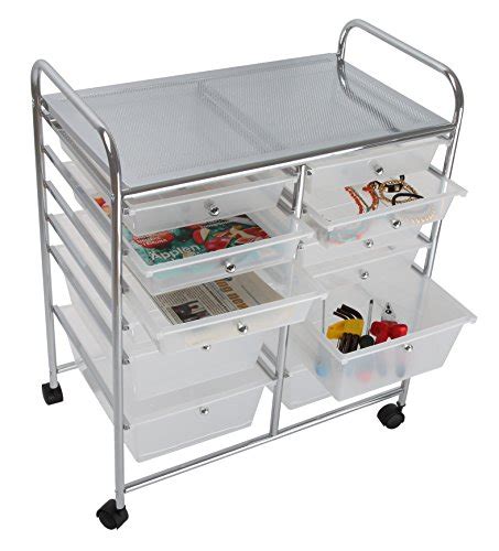 Finnhomy 12 Drawer Rolling Cart Organizer,Storage Cart with Drawers ...