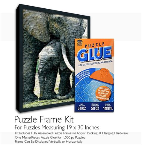 Jigsaw Puzzle Frame Kit - Featuring Masterpieces Puzzle Glue 5 fl OZ ...