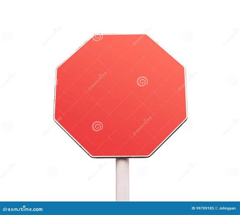 Empty stop sign isolated stock image. Image of background - 99709185