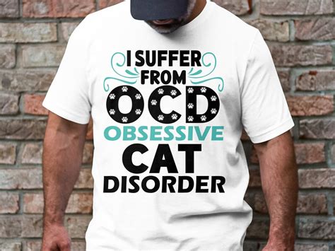 OCD Awareness Svg Png, I Suffer From OCD Obsessive Cat Disorder Svg ...