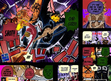 Zoro Sanji vs King Queen One piece 1022 colored by zorokenpachii on ...