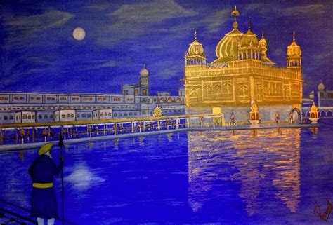 Buy The Golden Temple Handmade Painting by Praneet Kanchan. Code:ART ...