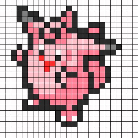 Clefable Pokemon Sprite Perler Bead Pattern | Bead Sprites | Characters ...