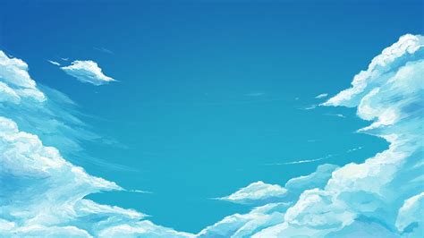 HD wallpaper: cloud illustration, drawing, sky, clouds, blue, beauty in ...