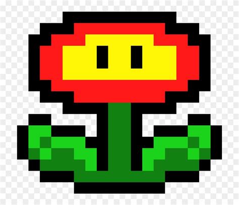 Super Mario Bros - Mario Flower Pixel Art - Free Transparent PNG ...